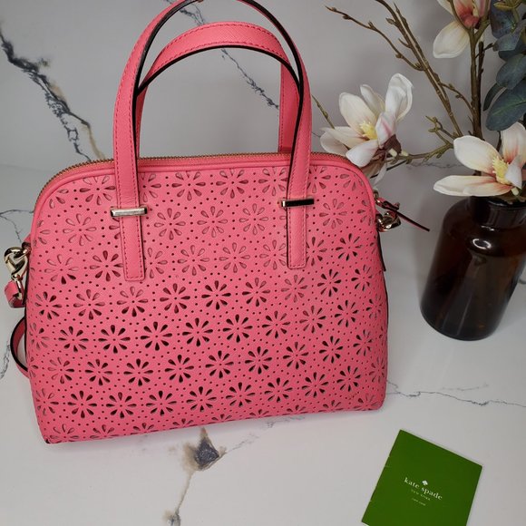 Kate Spade Pink Lazer Cut Dome Satchel - Picture 3 of 6